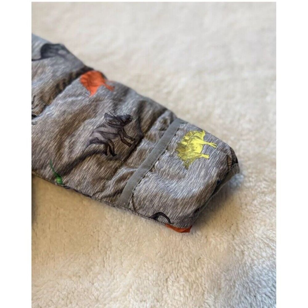 Swiss Tech Gray Dinosauer Fleece Lined Boys Puffer Winter Jacket Toddler Sz 12M‎ - Picture 6 of 10